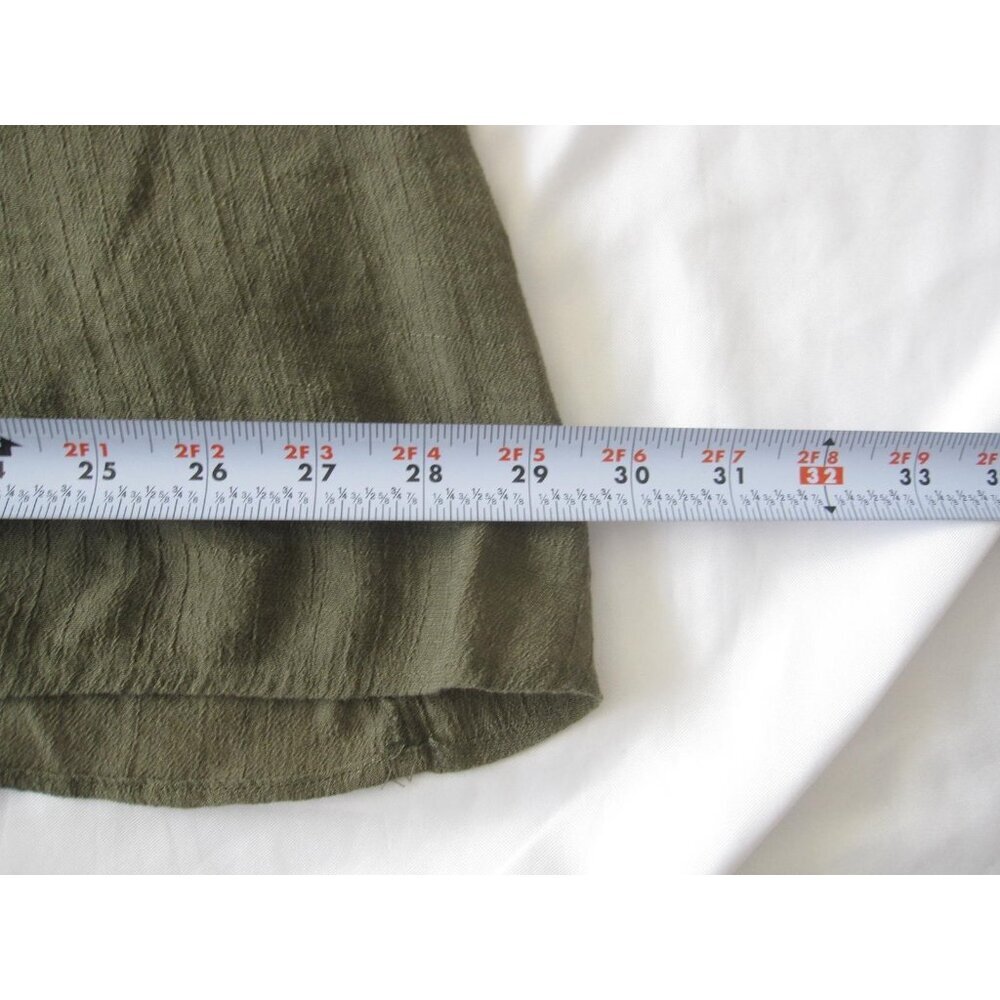 Just Found Olive Green Boho Peasant Dress Crochet Lace Bell Sleeve Sz 2X (WB514) - Picture 7 of 8